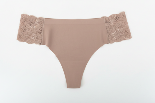 Nude Lace Thong